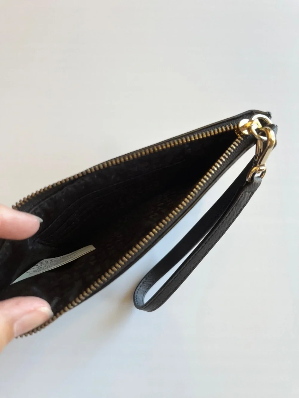 Kate Spade Leather Wristlet Pouch Black